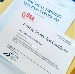 Theory Test Certificate